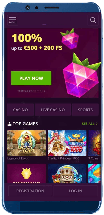 Screenshot showing JT999 App interface with intuitive menus and game choices